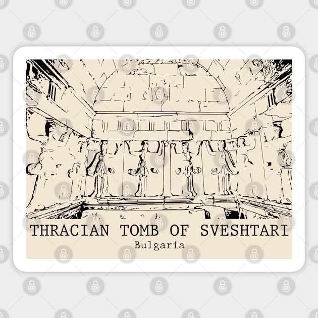 Thracian Tomb of Sveshtari - Bulgaria Magnet by Lakeric